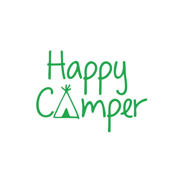 Happy Camper Sticker 17x17 Cm Yeşil ürün görseli 1
