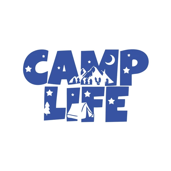 Camp Lifer Sticker 17x17 Cm Mavi ürün görseli 1