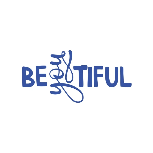 Beatiful Sticker 17x17 Cm Mavi ürün görseli 1