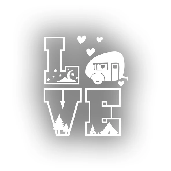 Love Sticker 17x17 Cm Beyaz ürün görseli 1