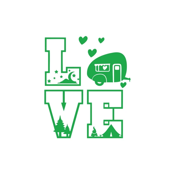 Love Sticker 17x17 Cm Yeşil ürün görseli 1