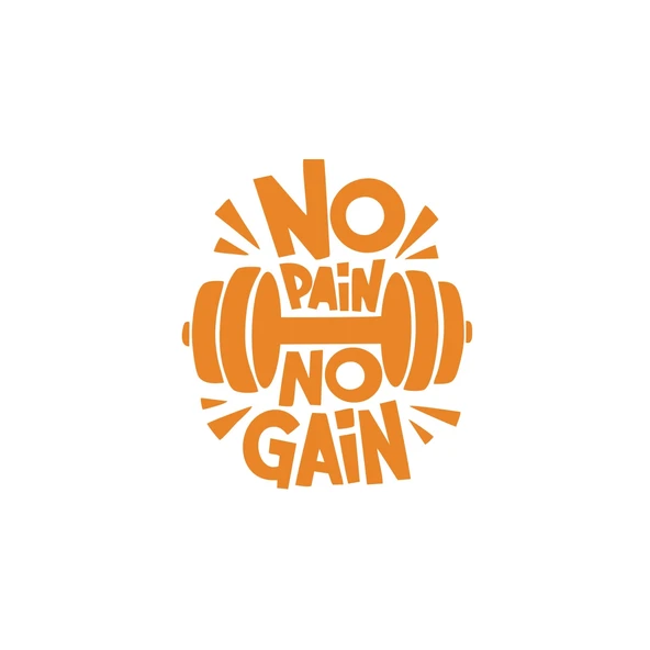 No Pai No Gain GYM Sticker 17x17 Cm Turuncu ürün görseli 1