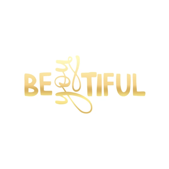 Beatiful Sticker 17x17 Cm Gold ürün görseli 1
