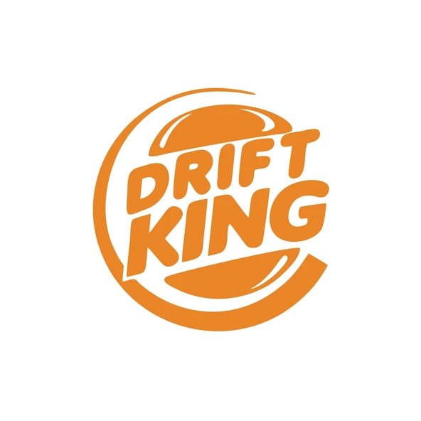 Drift King Sticker 17x17 Cm Turuncu ürün görseli 1