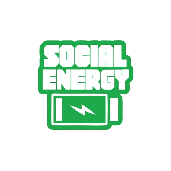 Social Energy Sticker 17x17 Cm Yeşil ürün görseli 1