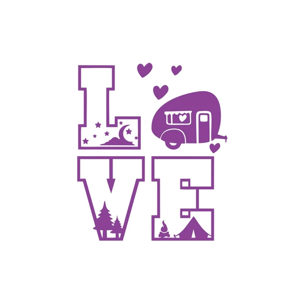 Love Sticker 17x17 Cm Mor ürün görseli 1