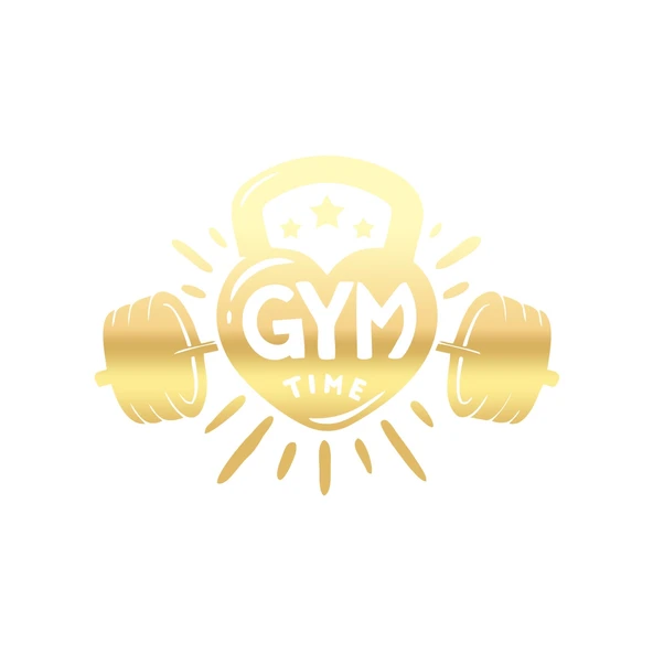 GYM Times Sticker 17x17 Cm Gold ürün görseli 1