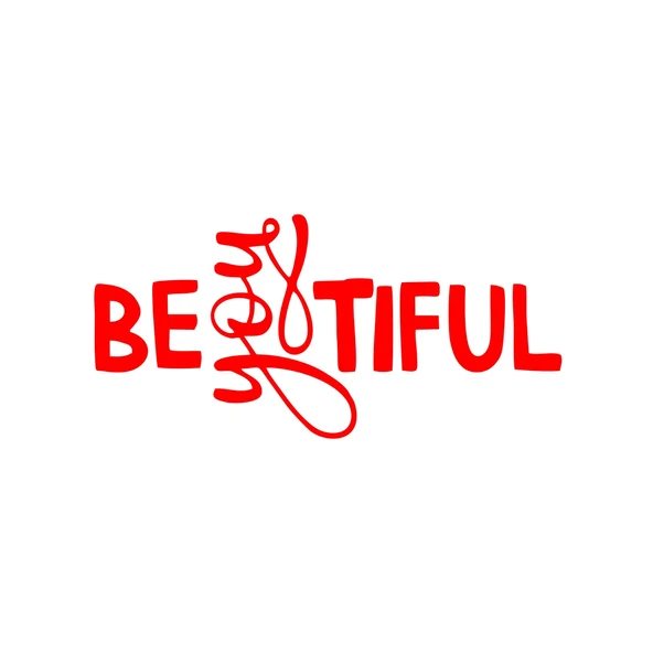 Beatiful Sticker 17x17 Cm Kırmızı ürün görseli 1