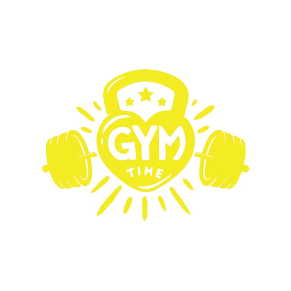 GYM Times Sticker 17x17 Cm Sarı ürün görseli 1