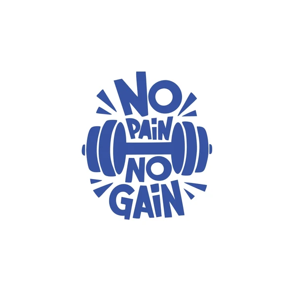 No Pai No Gain GYM Sticker 17x17 Cm Mavi ürün görseli 1