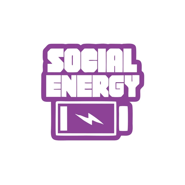 Social Energy Sticker 17x17 Cm Mor ürün görseli 1