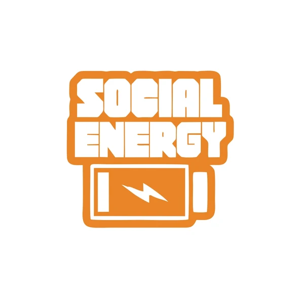 Social Energy Sticker 17x17 Cm Turuncu ürün görseli 1