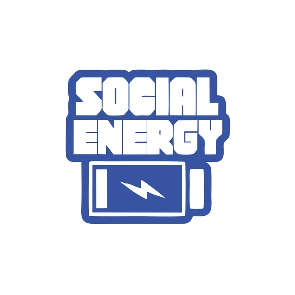 Social Energy Sticker 17x17 Cm Mavi ürün görseli 1