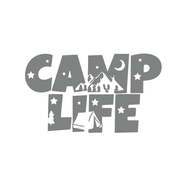 Camp Lifer Sticker 17x17 Cm Gri ürün görseli 1