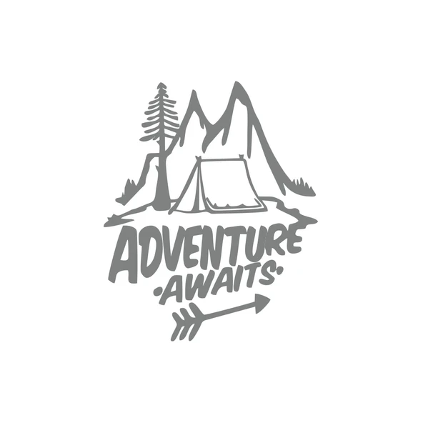 Adventure Awaits Sticker 17x17 Cm Gri ürün görseli 1