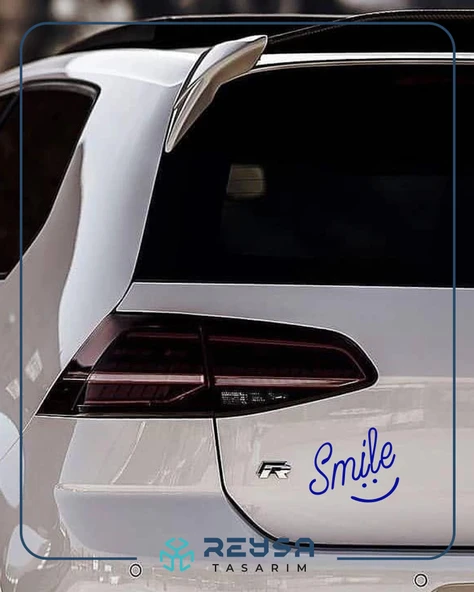 Smile Sticker 17x17 Cm Mavi - Resim 4