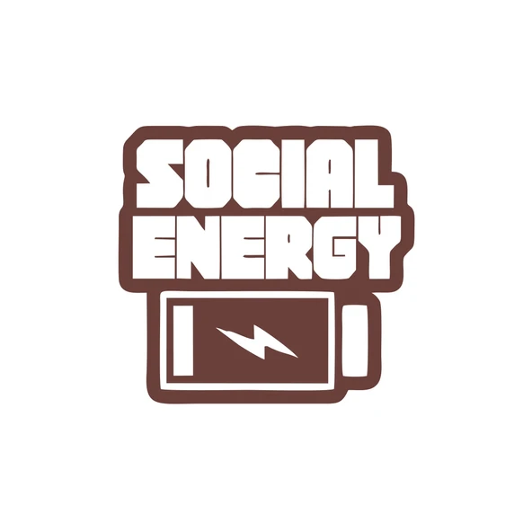 Social Energy Sticker 17x17 Cm Kahverengi ürün görseli 1