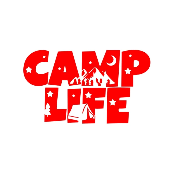 Camp Lifer Sticker 17x17 Cm Kırmızı ürün görseli 1