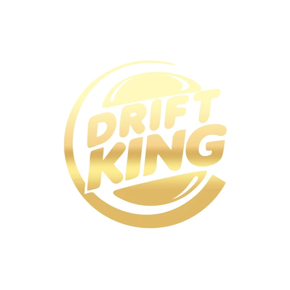 Drift King Sticker 17x17 Cm Gold ürün görseli 1
