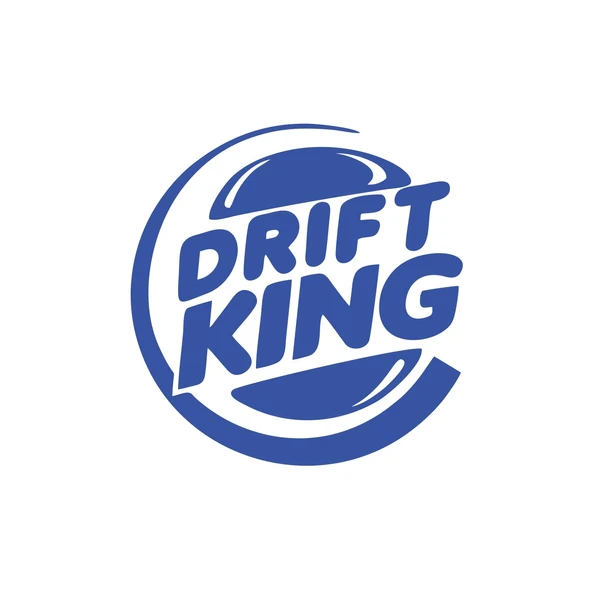 Drift King Sticker 17x17 Cm Mavi ürün görseli 1