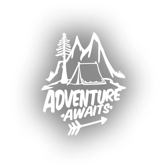 Adventure Awaits Sticker 17x17 Cm Beyaz ürün görseli 1