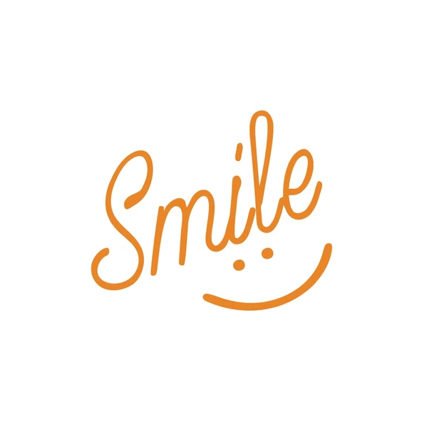 Smile Sticker  17x17 Cm Turuncu ürün görseli 1