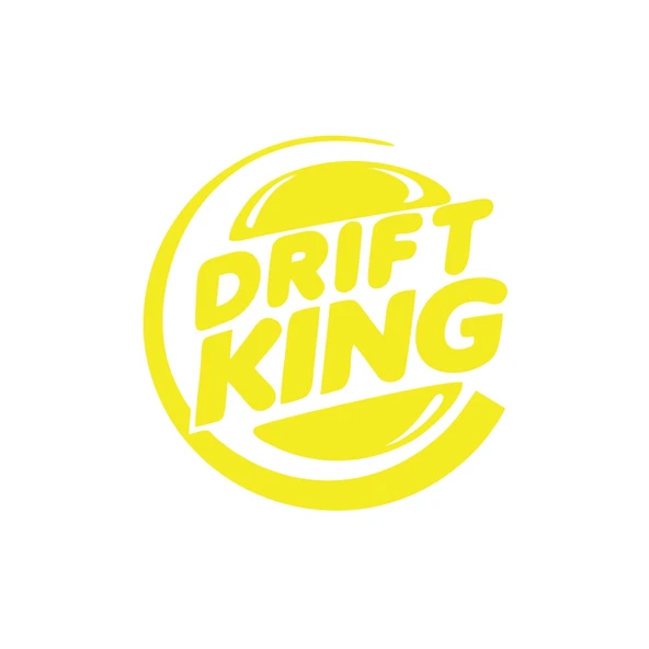Drift King Sticker 17x17 Cm Sarı ürün görseli 1