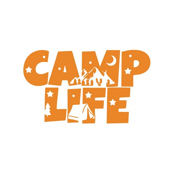 Camp Lifer Sticker 17x17 Cm Turuncu ürün görseli 1