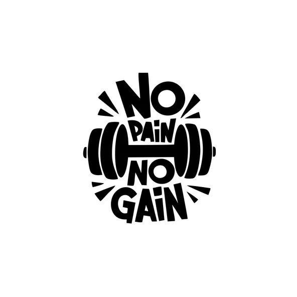 No Pai No Gain GYM Sticker 17x17 Cm Siyah ürün görseli 1