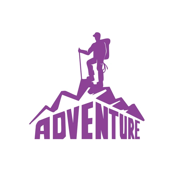 Adventure Dağcı Sticker 17x17 Cm Mor ürün görseli 1
