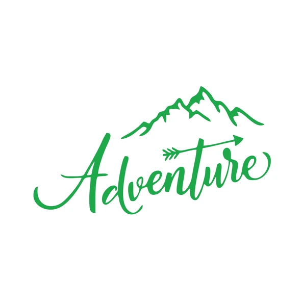Adventure Dağ Sticker 17x17 Cm Yeşil ürün görseli 1