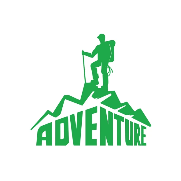 Adventure Dağcı Sticker 17x17 Cm Yeşil ürün görseli 1