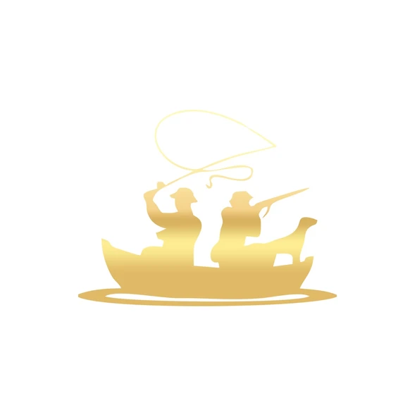 Balıkçı ve Avcı Sticker 17x17 Cm Gold ürün görseli 1