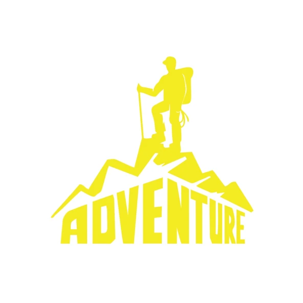 Adventure Dağcı Sticker 17x17 Cm Sarı ürün görseli 1