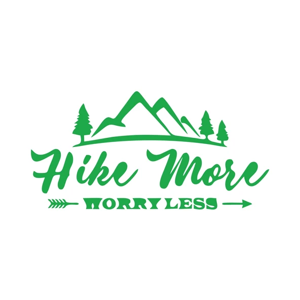 Hike More Dağ Sticker 17x17 Cm Yeşil ürün görseli 1
