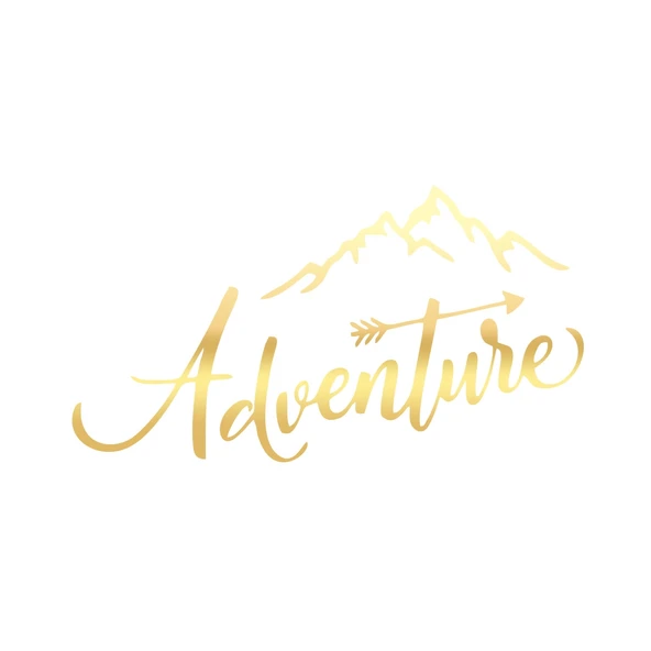 Adventure Dağ Sticker 17x17 Cm Gold ürün görseli 1