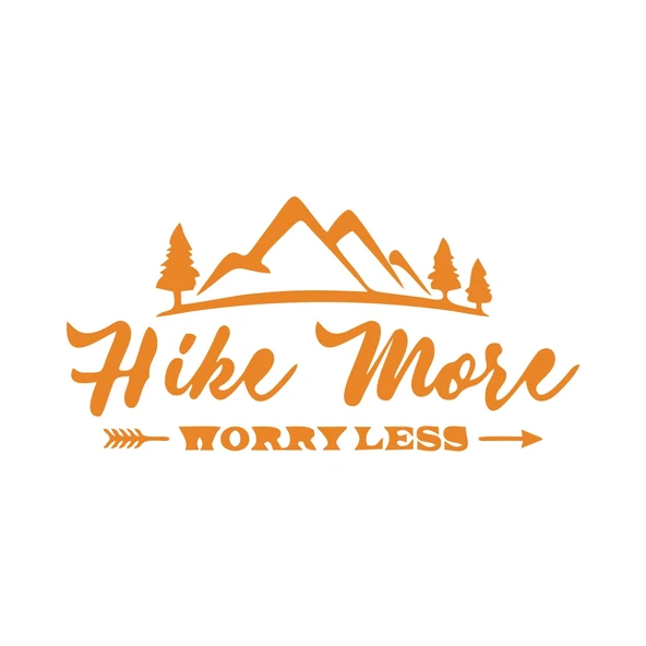 Hike More Dağ Sticker 17x17 Cm Turuncu ürün görseli 1