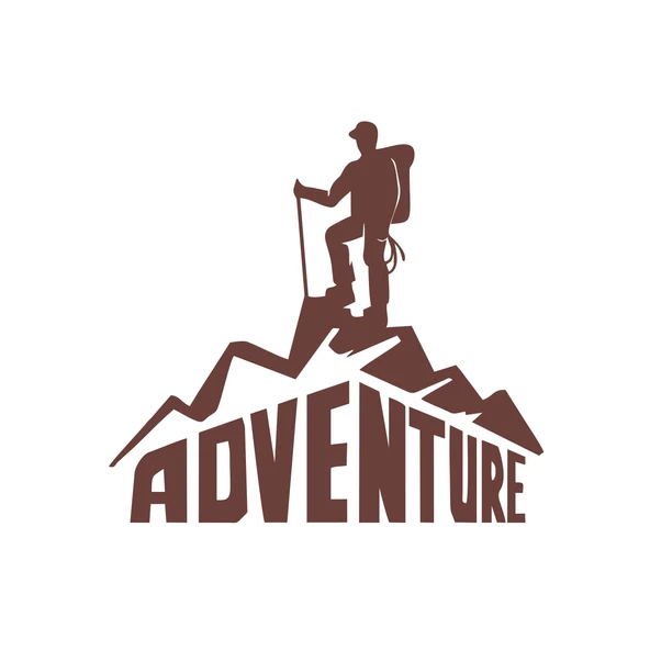Adventure Dağcı Sticker 17x17 Cm Kahverengi ürün görseli 1