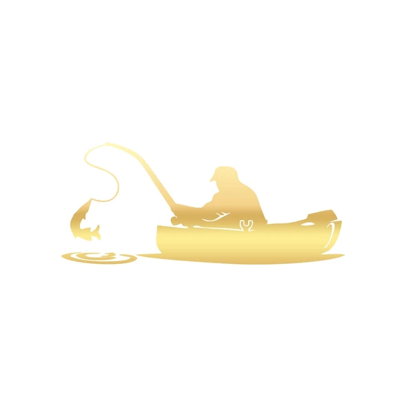 Balıkçı Sticker 17x17 Cm Gold ürün görseli 1