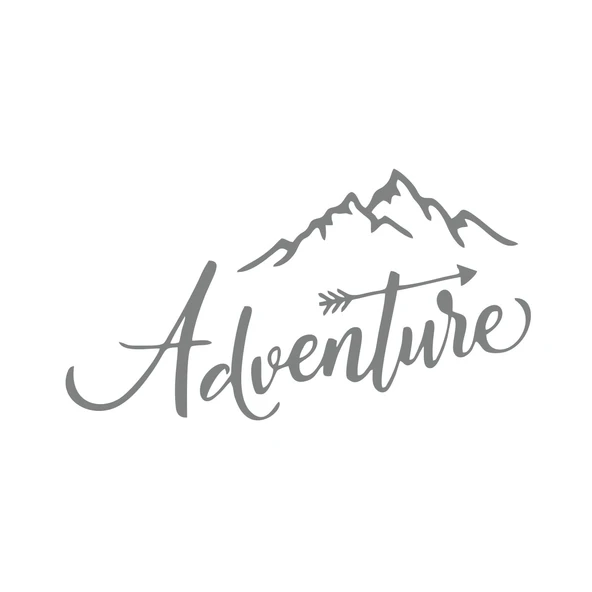 Adventure Dağ Sticker 17x17 Cm Gri ürün görseli 1