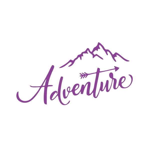 Adventure Dağ Sticker 17x17 Cm Mor ürün görseli 1