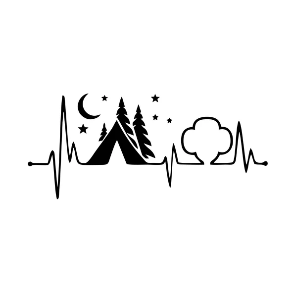 Ritim Kamp Karavan Sticker 17x17 Cm Siyah ürün görseli 1