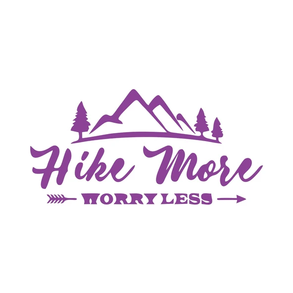Hike More Dağ Sticker 17x17 Cm Mor ürün görseli 1