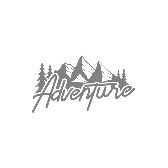 Adventure Dağ Sticker 17x17 Cm Gri ürün görseli 1