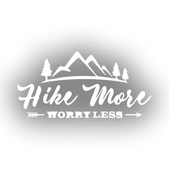 Hike More Dağ Sticker 17x17 Cm Beyaz ürün görseli 1