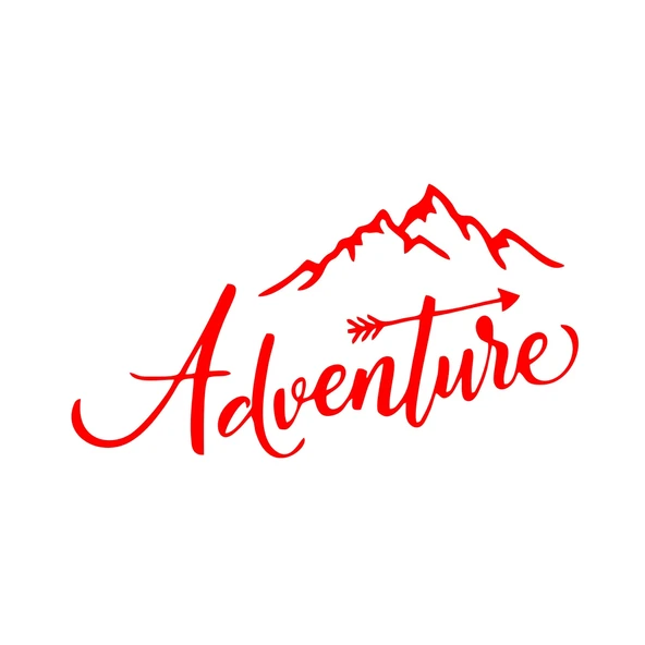 Adventure Dağ Sticker 17x17 Cm Kırmızı ürün görseli 1