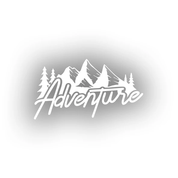 Adventure Dağ Sticker 17x17 Cm Beyaz ürün görseli 1