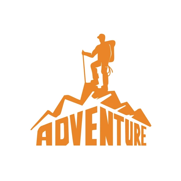 Adventure Dağcı Sticker 17x17 Cm Turuncu ürün görseli 1
