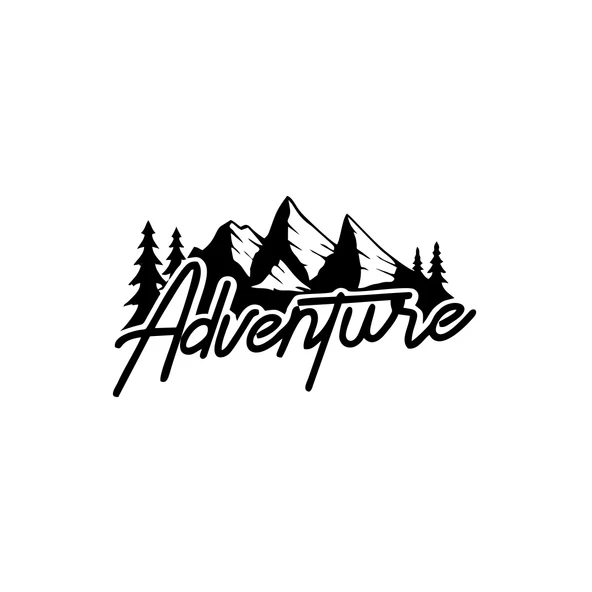 Adventure Dağ Sticker 17x17 Cm Siyah ürün görseli 1