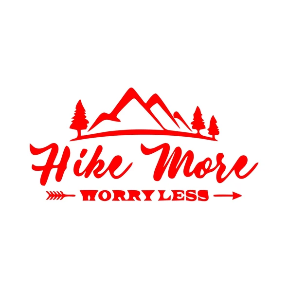 Hike More Dağ Sticker 17x17 Cm Kırmızı ürün görseli 1